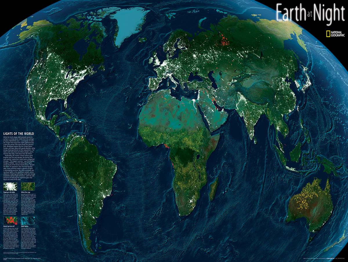 Earth at Night Maps / Geography Jigsaw Puzzle
