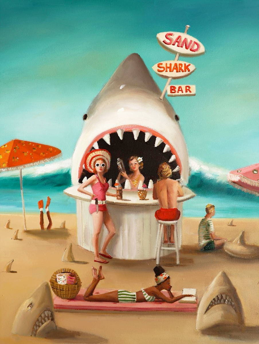 Sand Shark Bar Nostalgic & Retro Jigsaw Puzzle