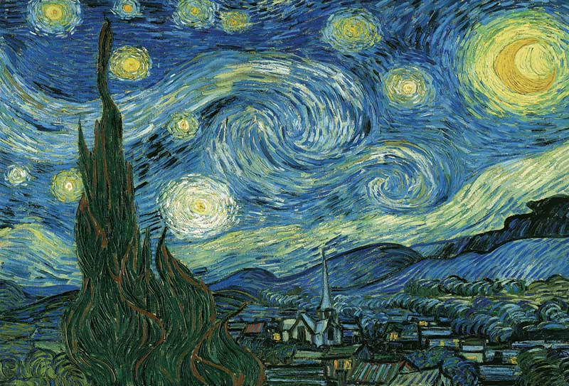 Starry Night by Van Gogh Fine Art Jigsaw Puzzle