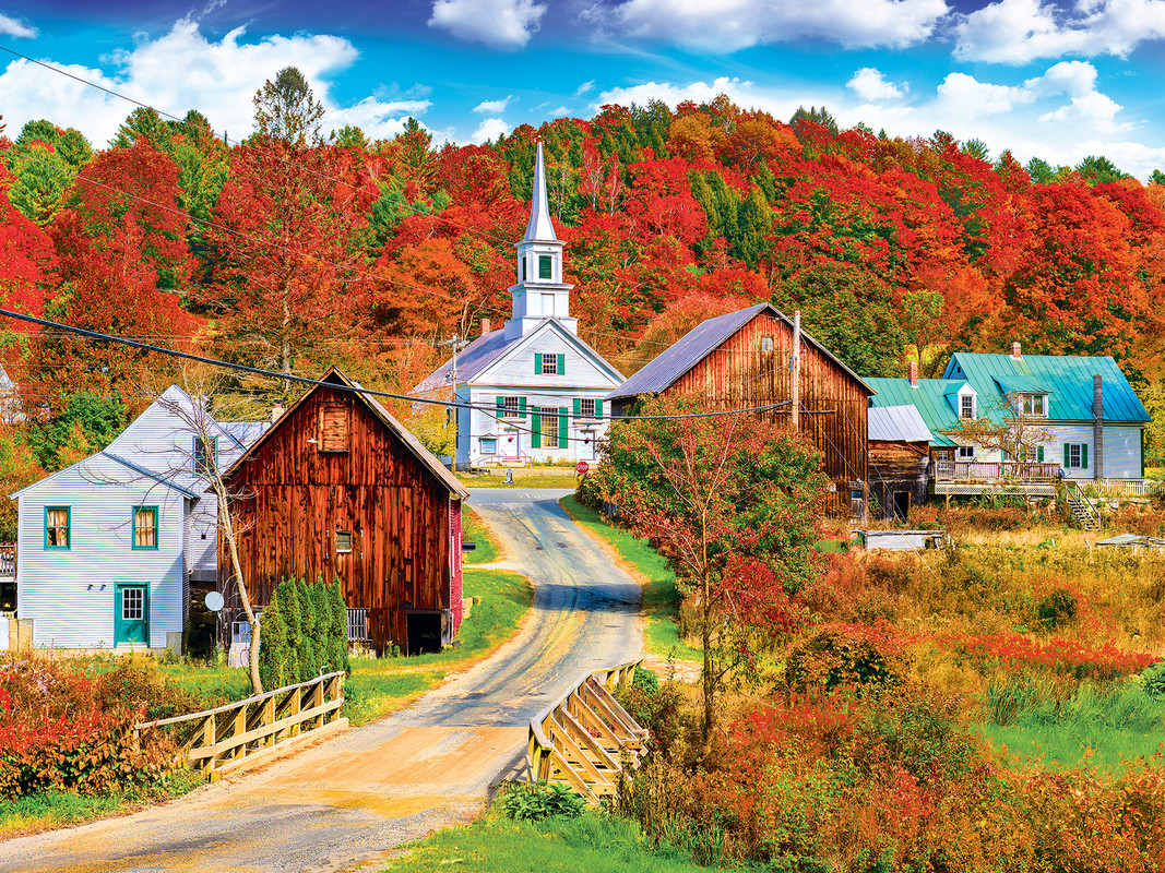 Autumn Rural Countryside, VT Religious Jigsaw Puzzle