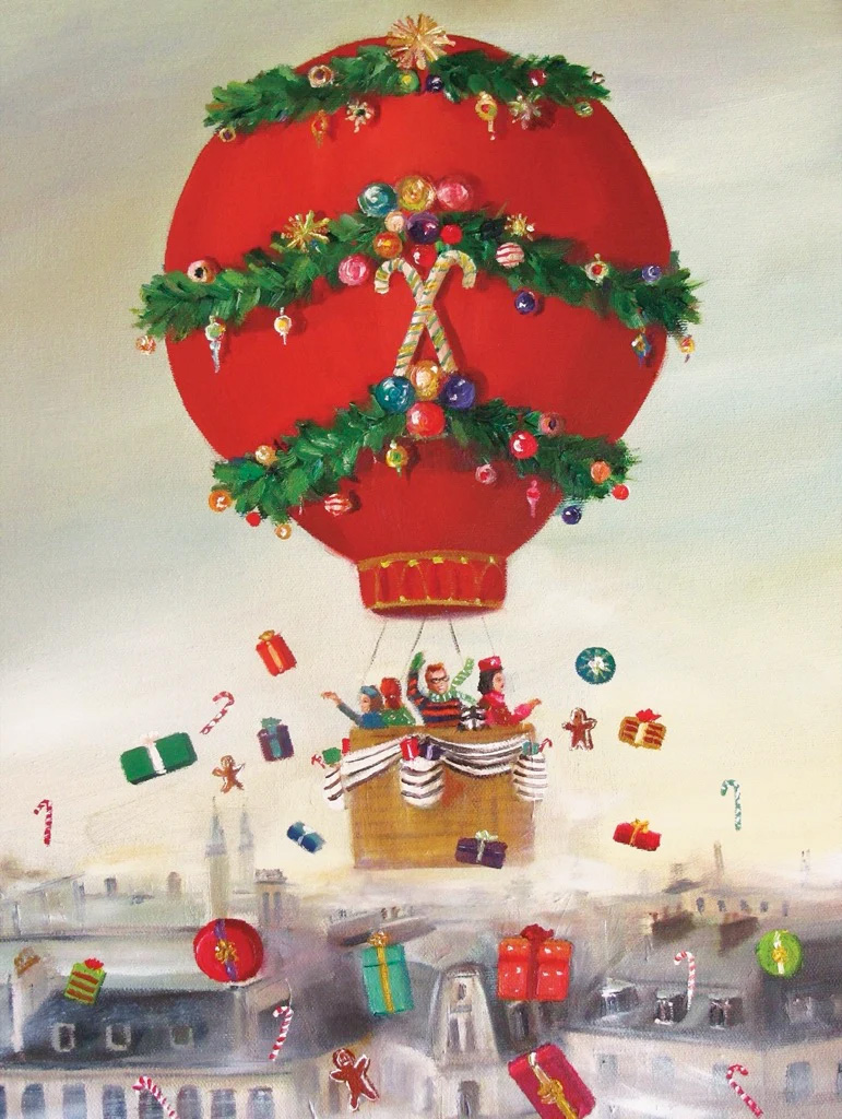 Christmas Balloon Ride Fine Art Jigsaw Puzzle