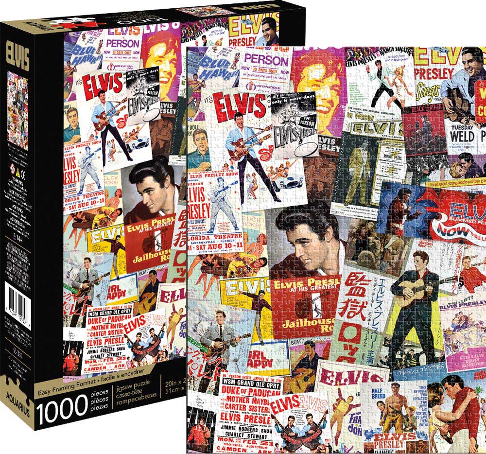 Elvis Movie Poster Collage Famous People Jigsaw Puzzle
