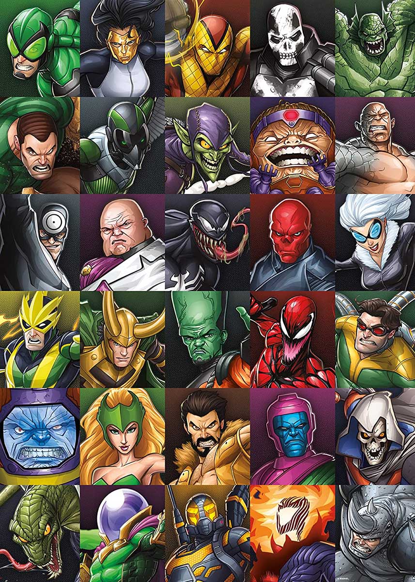 Marvel Villains Collage, 1000 Pieces, Aquarius Puzzle