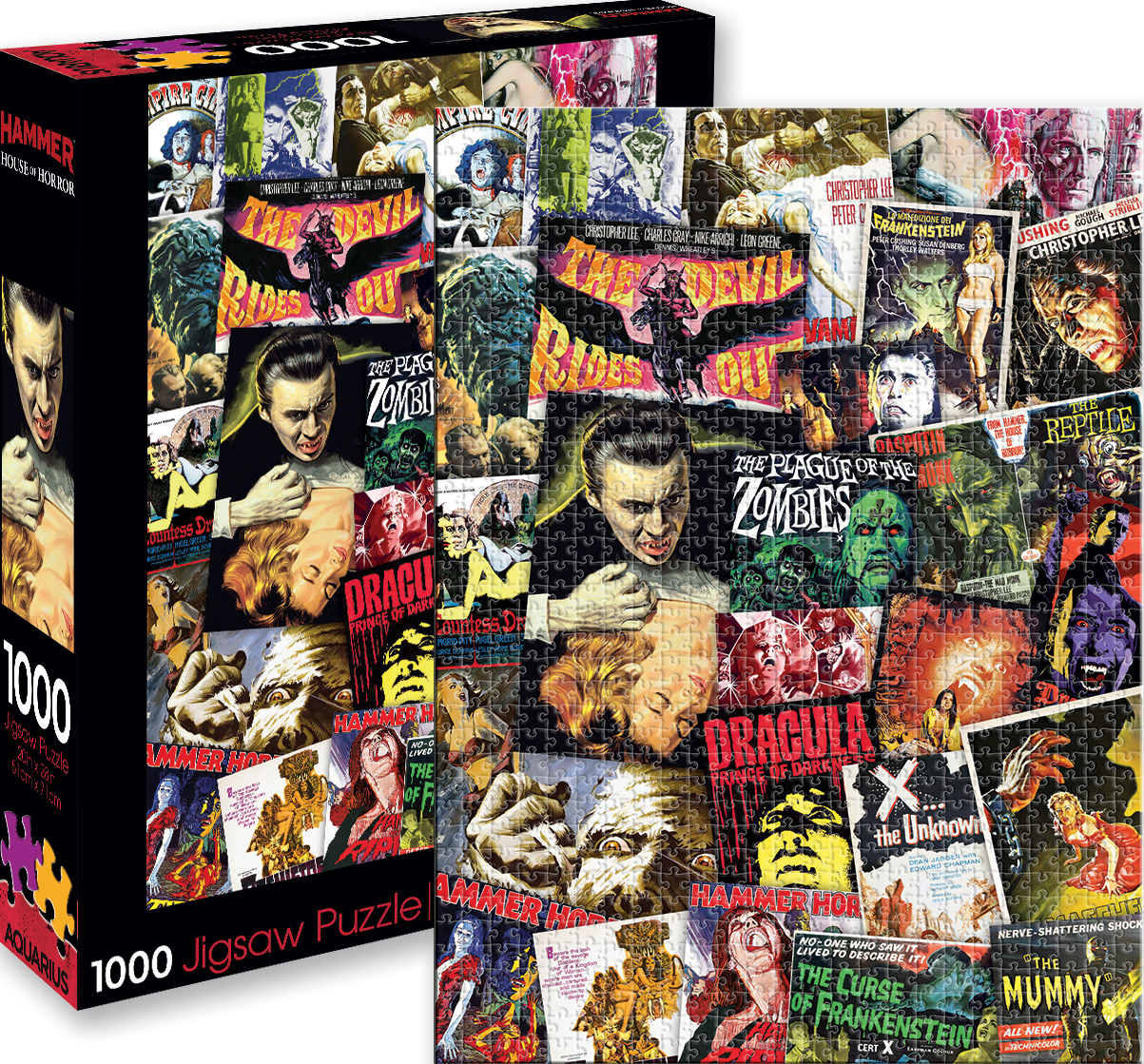Hammer - Horror Classic Collage Halloween Jigsaw Puzzle