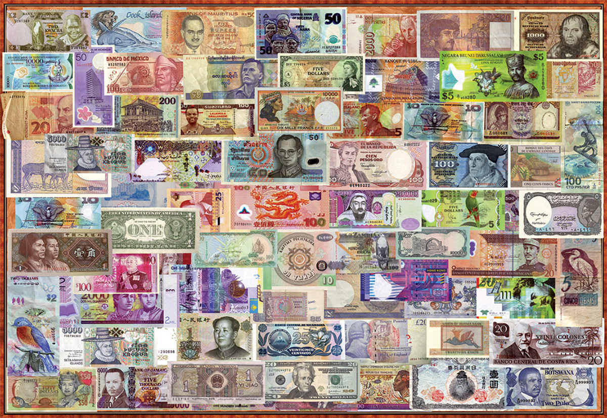 World Banknotes Collage Jigsaw Puzzle
