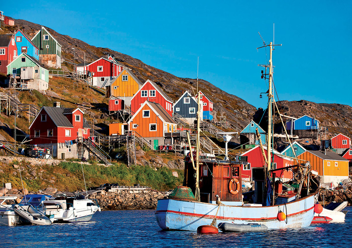 Nordic Houses Boat Jigsaw Puzzle