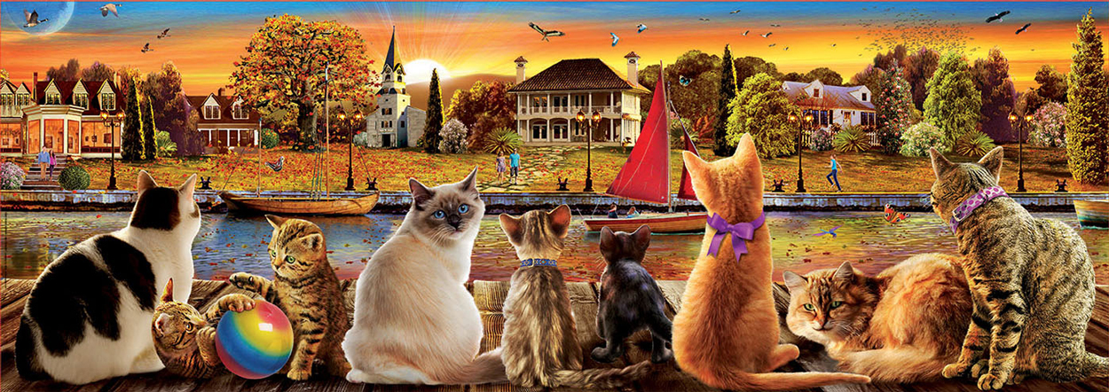 Cats On The Quay - Scratch and Dent Cats Jigsaw Puzzle