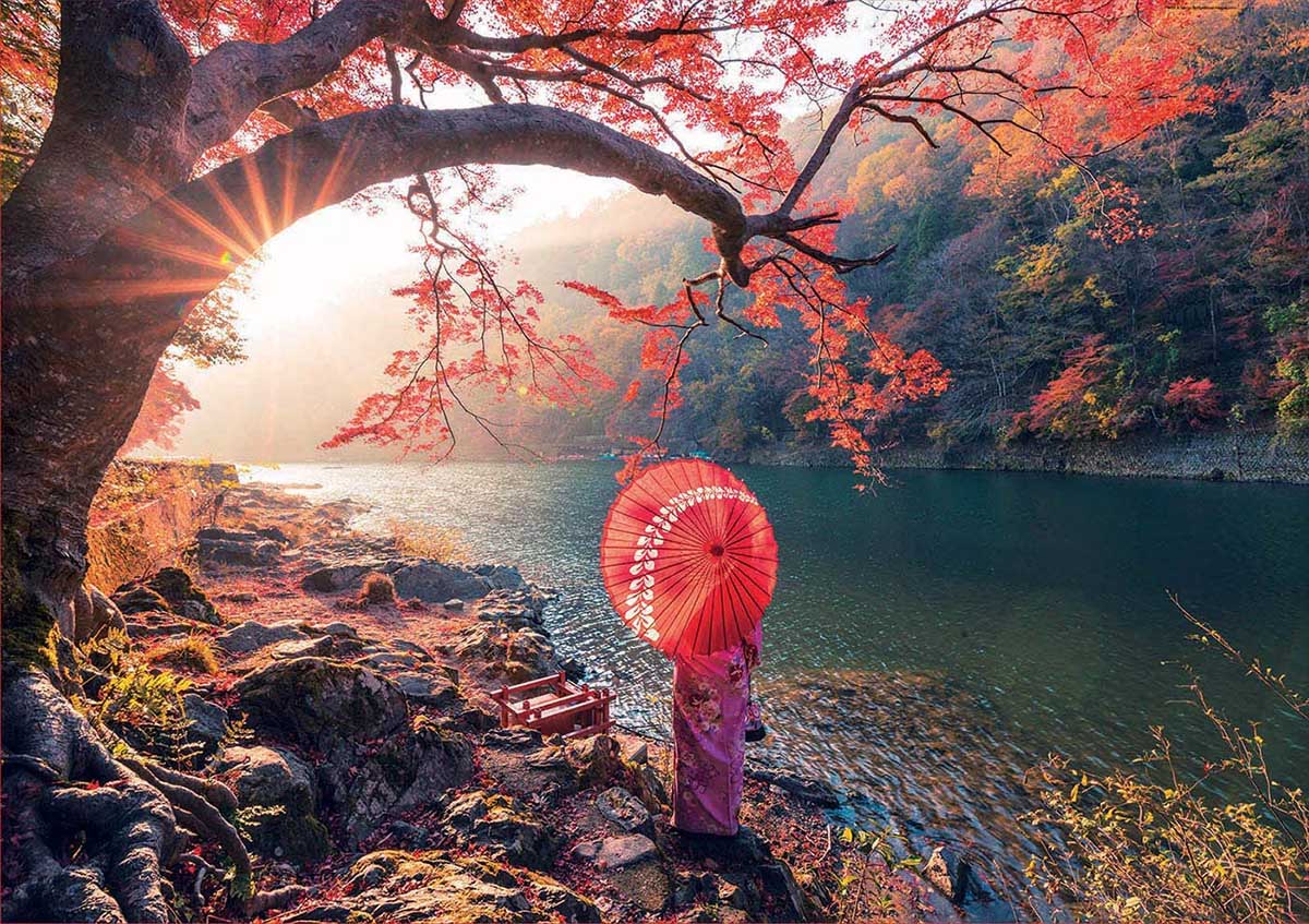 Sunrise In Katsura River, Japan Asia Jigsaw Puzzle