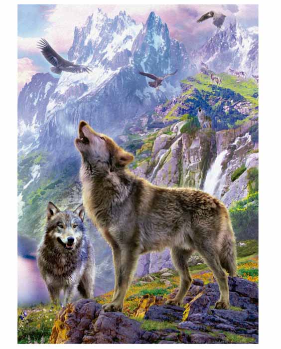 Wolves In The Rocks Wolf Jigsaw Puzzle