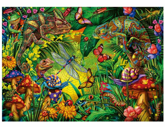 Colorful Forest Butterflies and Insects Jigsaw Puzzle