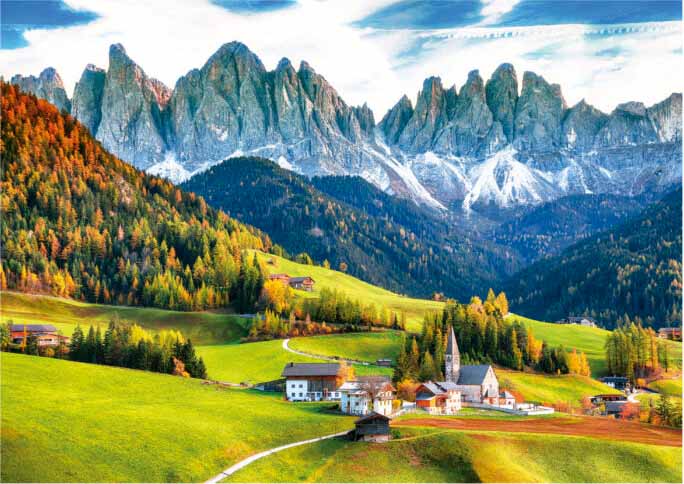 Autumn In The Dolomites - Scratch and Dent Mountain Jigsaw Puzzle