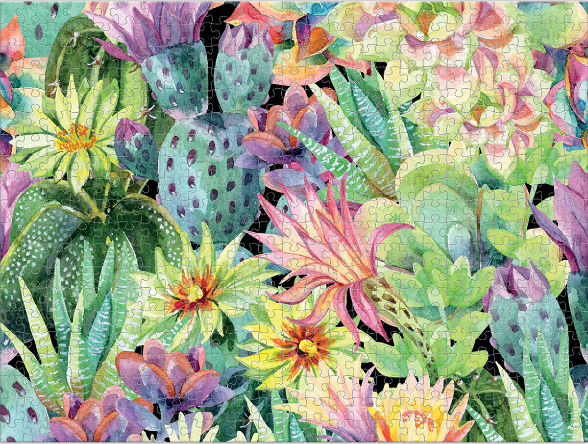 Pastel Succulents Flower & Garden Jigsaw Puzzle