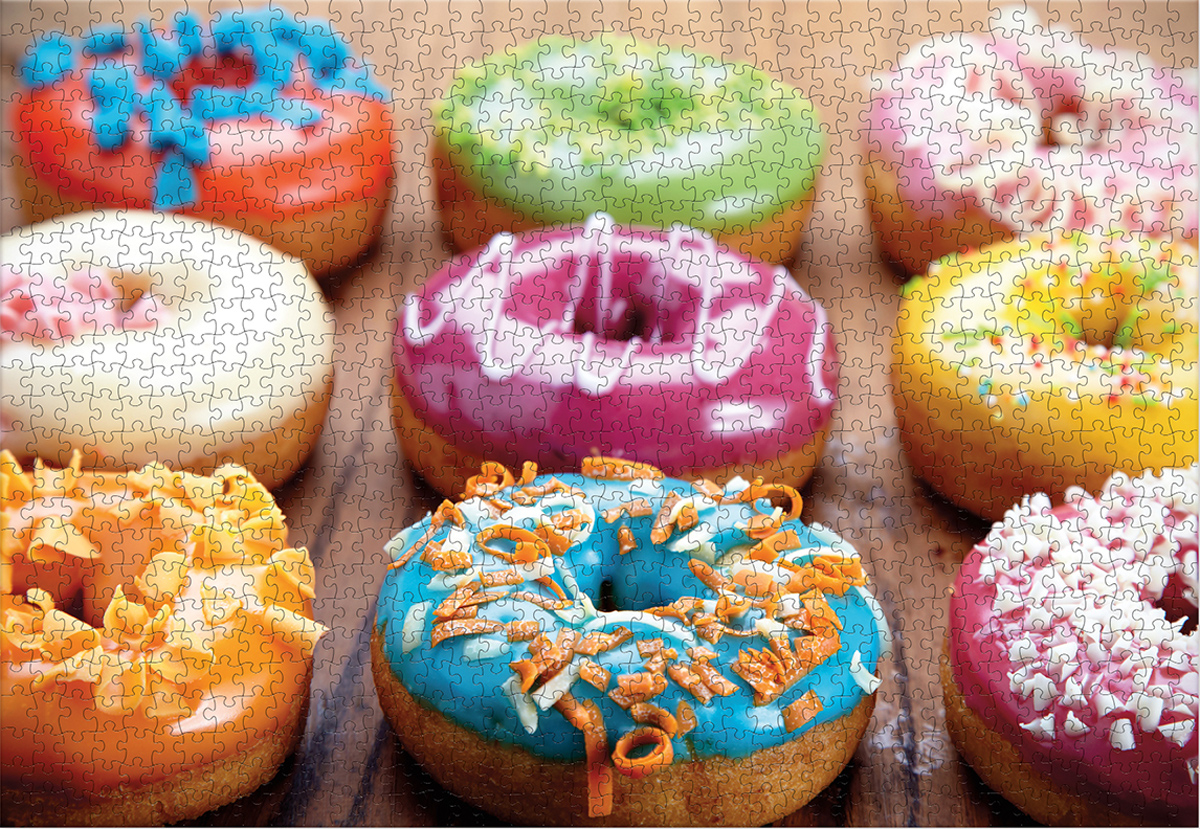 Delightful Donuts - Scratch and Dent Food and Drink Jigsaw Puzzle