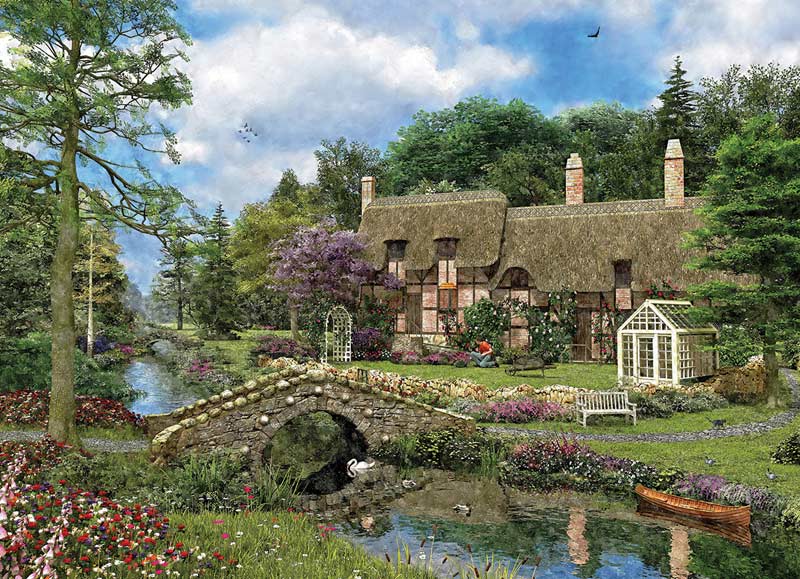 Cobble Walk Cottage Flower & Garden Jigsaw Puzzle