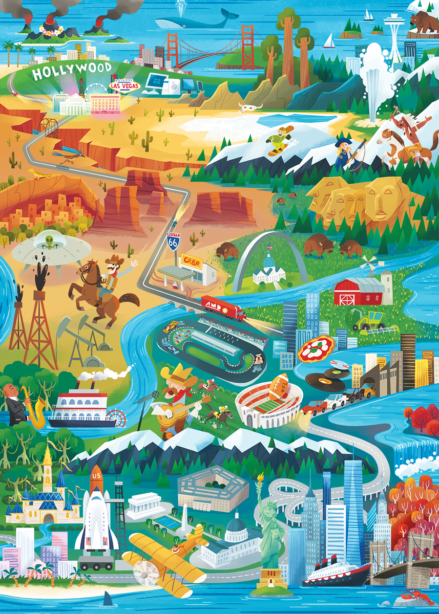United States of Adventure - Scratch and Dent Travel Jigsaw Puzzle