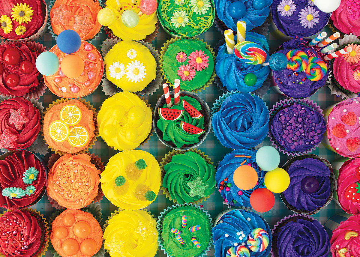 Cupcake Rainbow - Scratch and Dent Food and Drink Jigsaw Puzzle