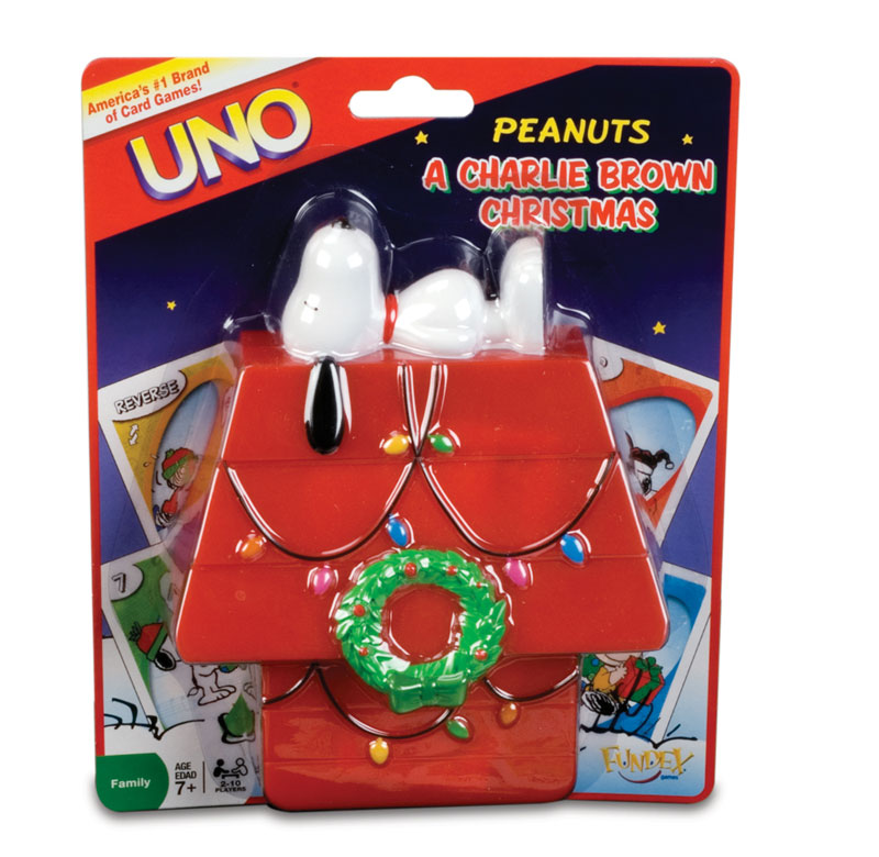 Christmas Crazy Eights/Uno Card Game by Peanuts with Pencils