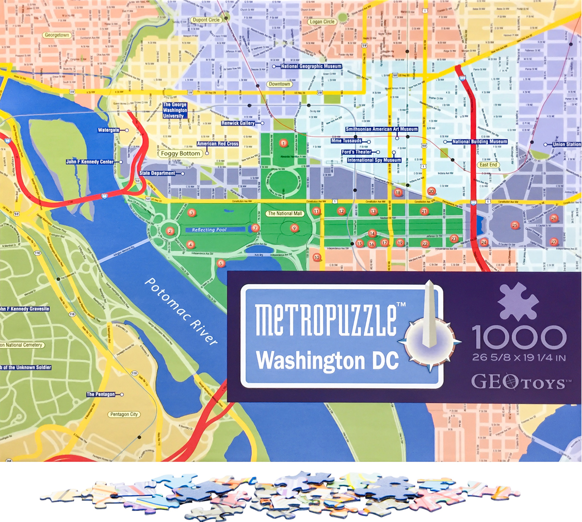 Washington, DC MetroPuzzle Travel Jigsaw Puzzle