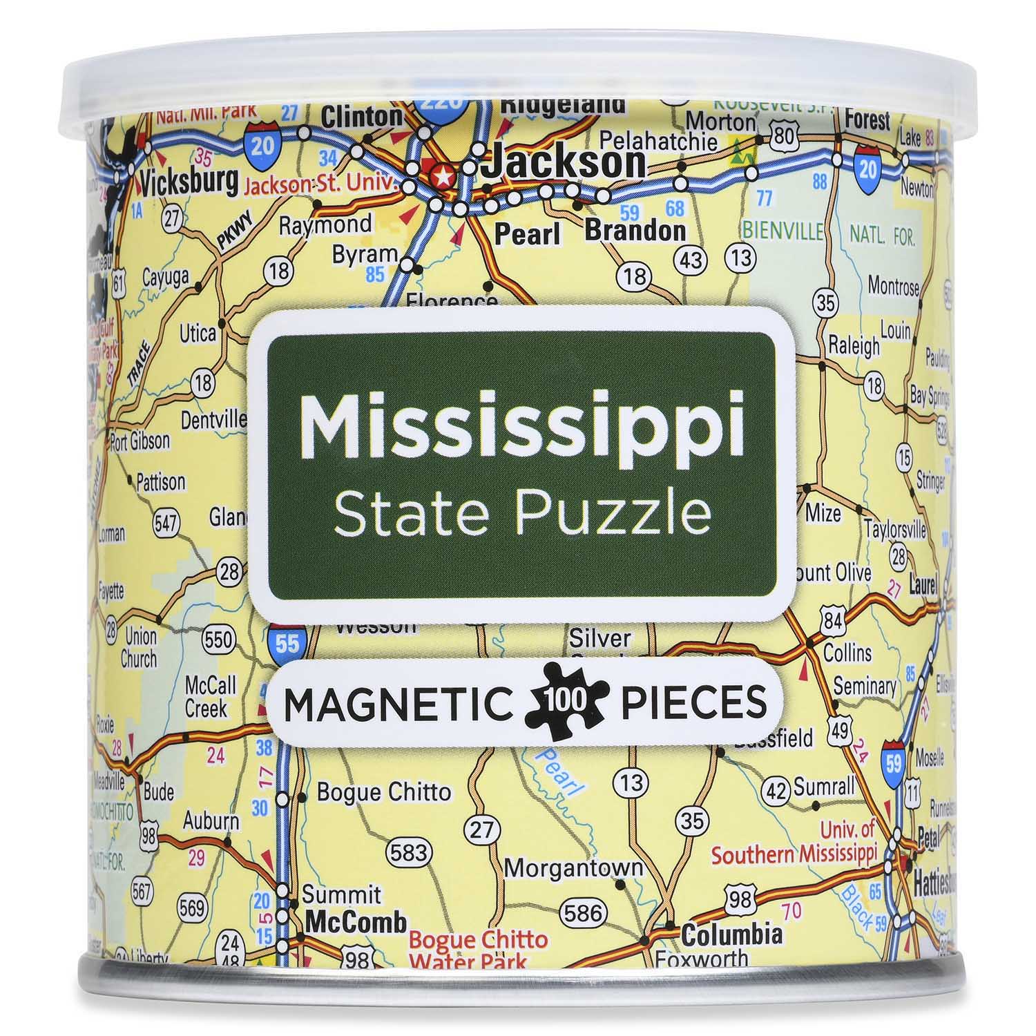 City Magnetic Puzzle Mississippi Cities Jigsaw Puzzle