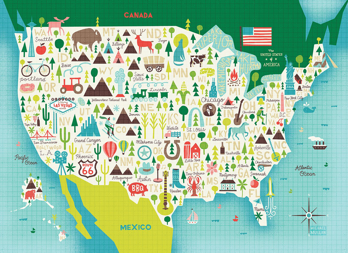 Road Trip Maps / Geography Jigsaw Puzzle