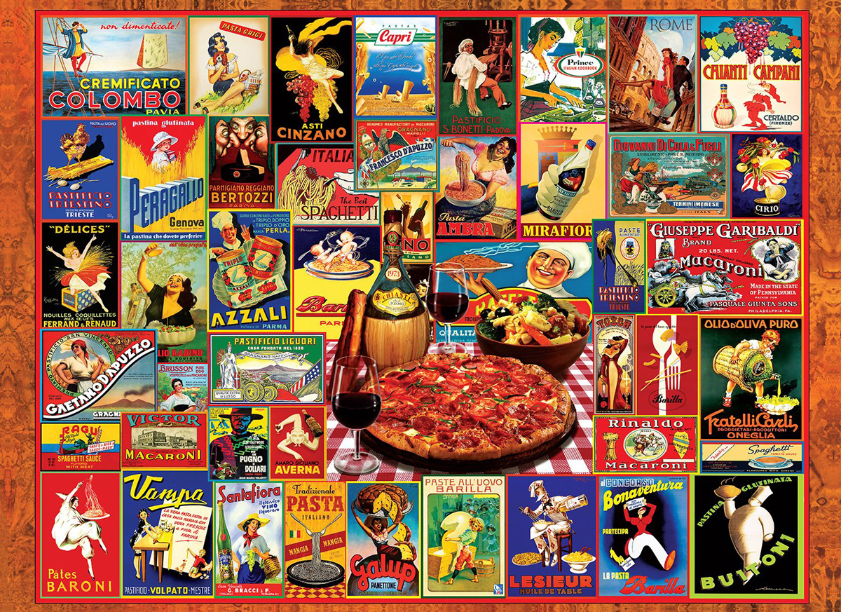 Pasta, Pizza & Wine Food and Drink Jigsaw Puzzle