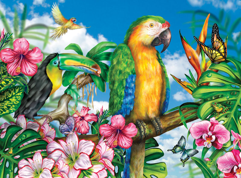 Parrot-Dise, 1000 Pieces, Great American Puzzle Factory | Puzzle Warehouse