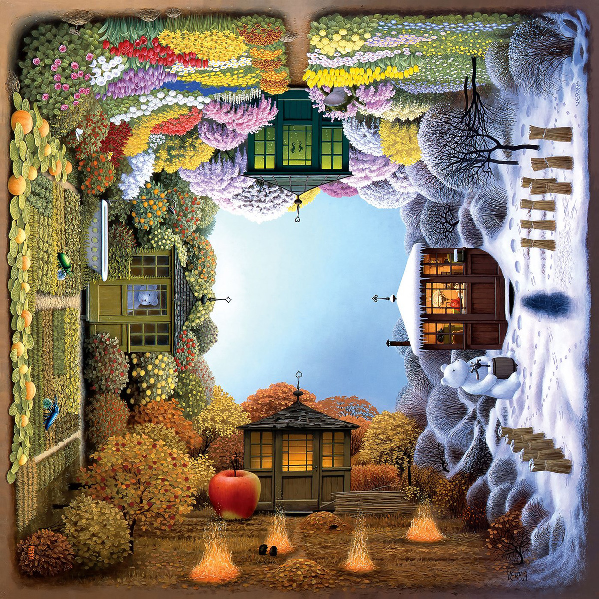 Four Seasons Garden Fall Jigsaw Puzzle