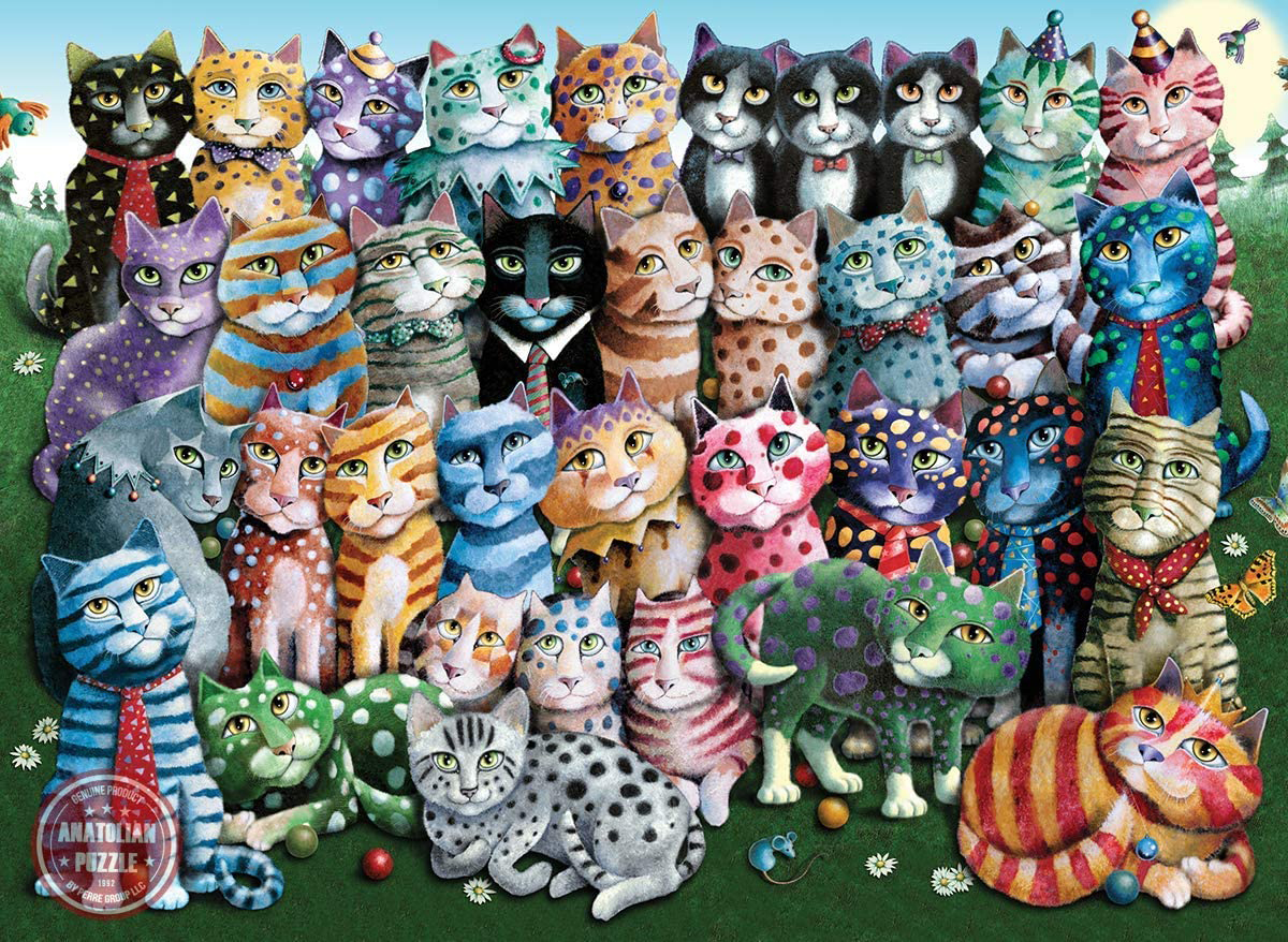Cat Family Reunion Cats Jigsaw Puzzle