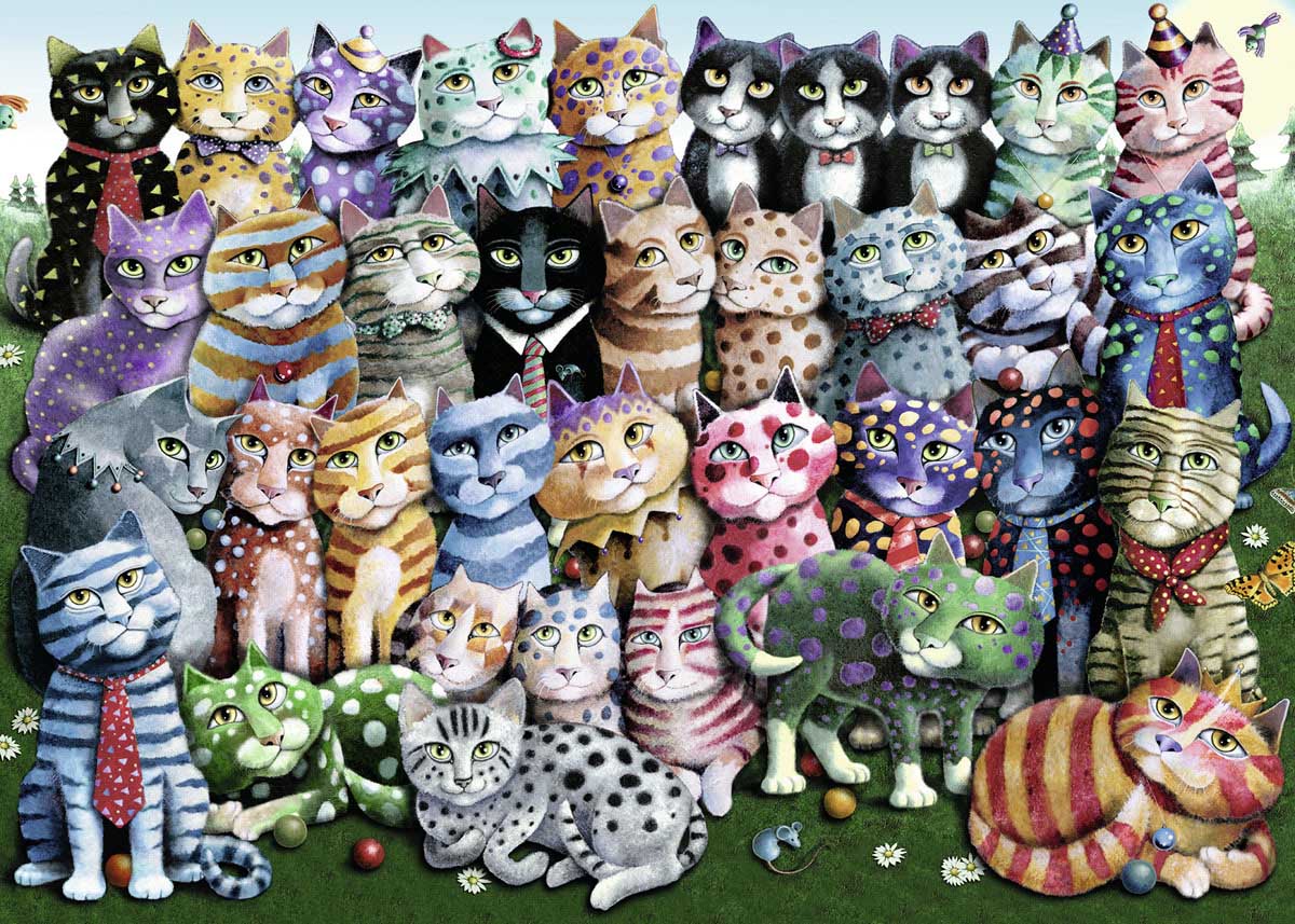 Cat Family Reunion - Scratch and Dent Cats Jigsaw Puzzle