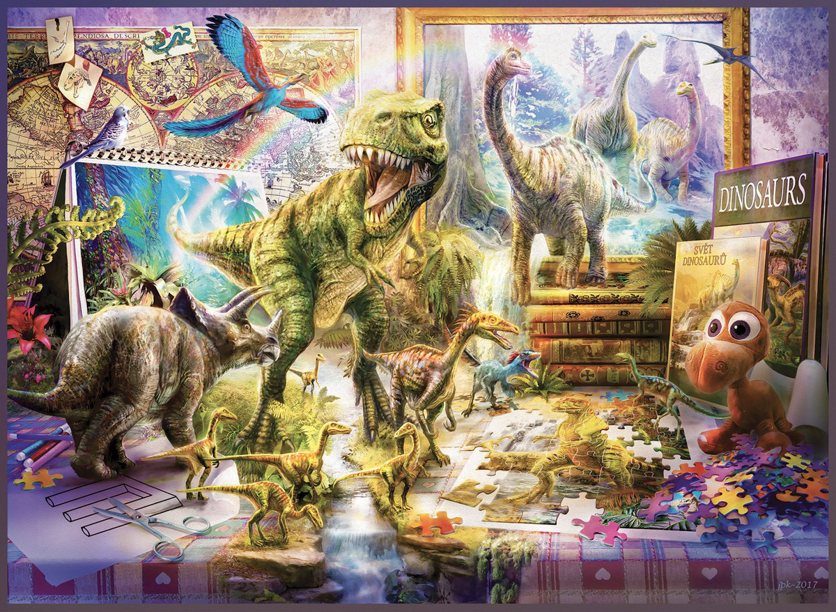 Dino Toys Come Alive Dinosaurs Jigsaw Puzzle