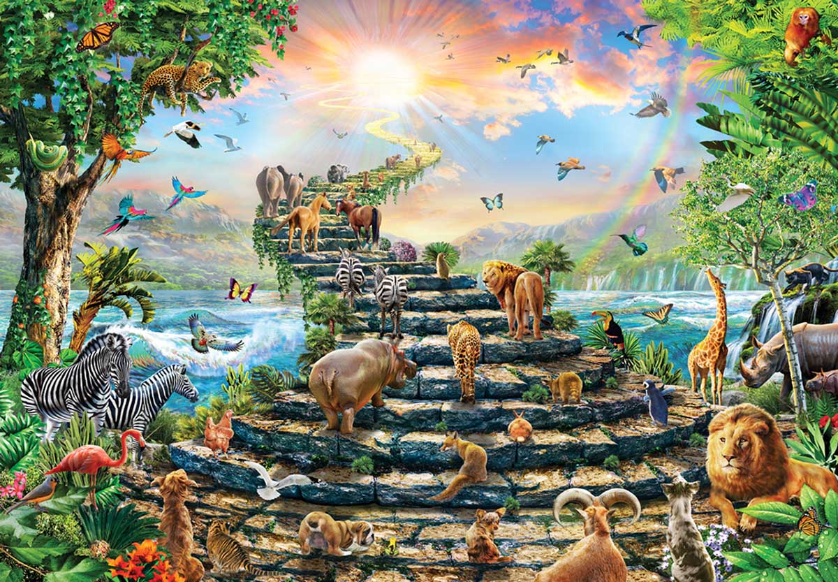 Stairway to Heaven - Scratch and Dent Animals Jigsaw Puzzle
