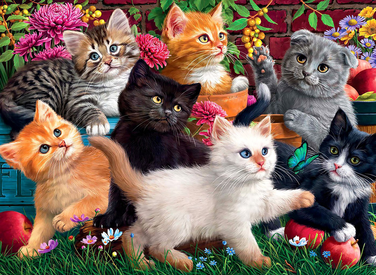 Kittens at Play Cats Jigsaw Puzzle