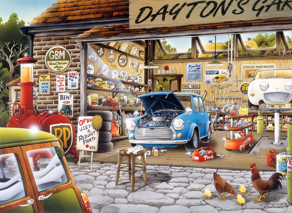 Dayton's Garage Car Jigsaw Puzzle