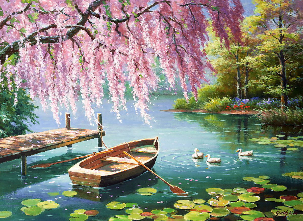 Willow Spring Beauty Spring Jigsaw Puzzle