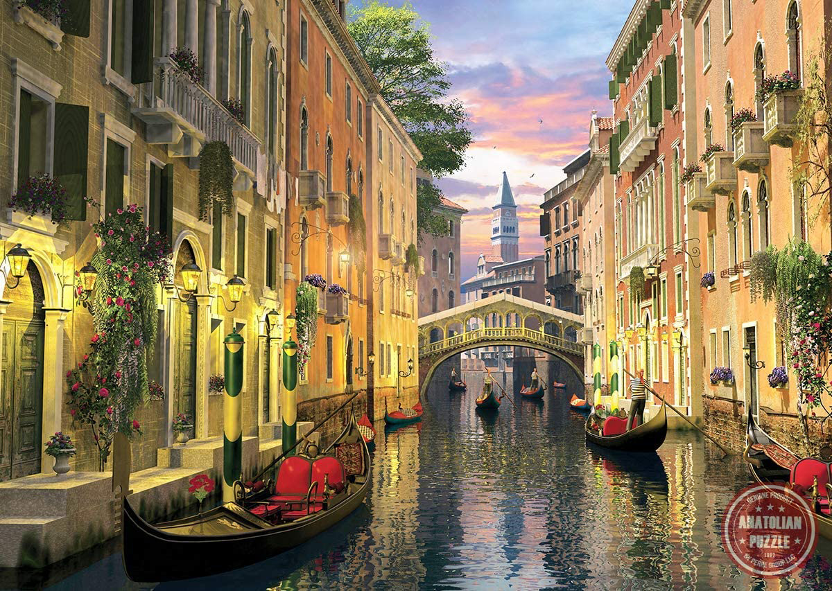 Venice at Dusk Boat Jigsaw Puzzle