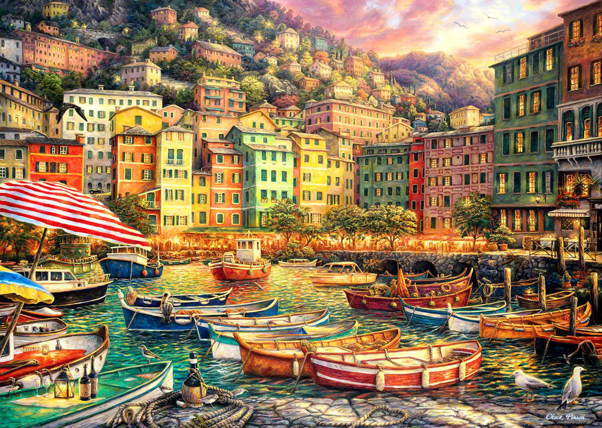 Vibrance of Italy Boat Jigsaw Puzzle