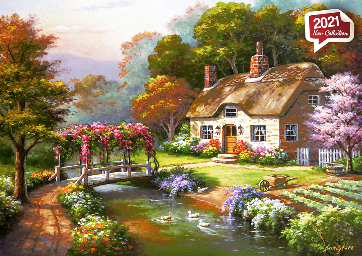 Rose Cottage Cabin & Cottage Jigsaw Puzzle