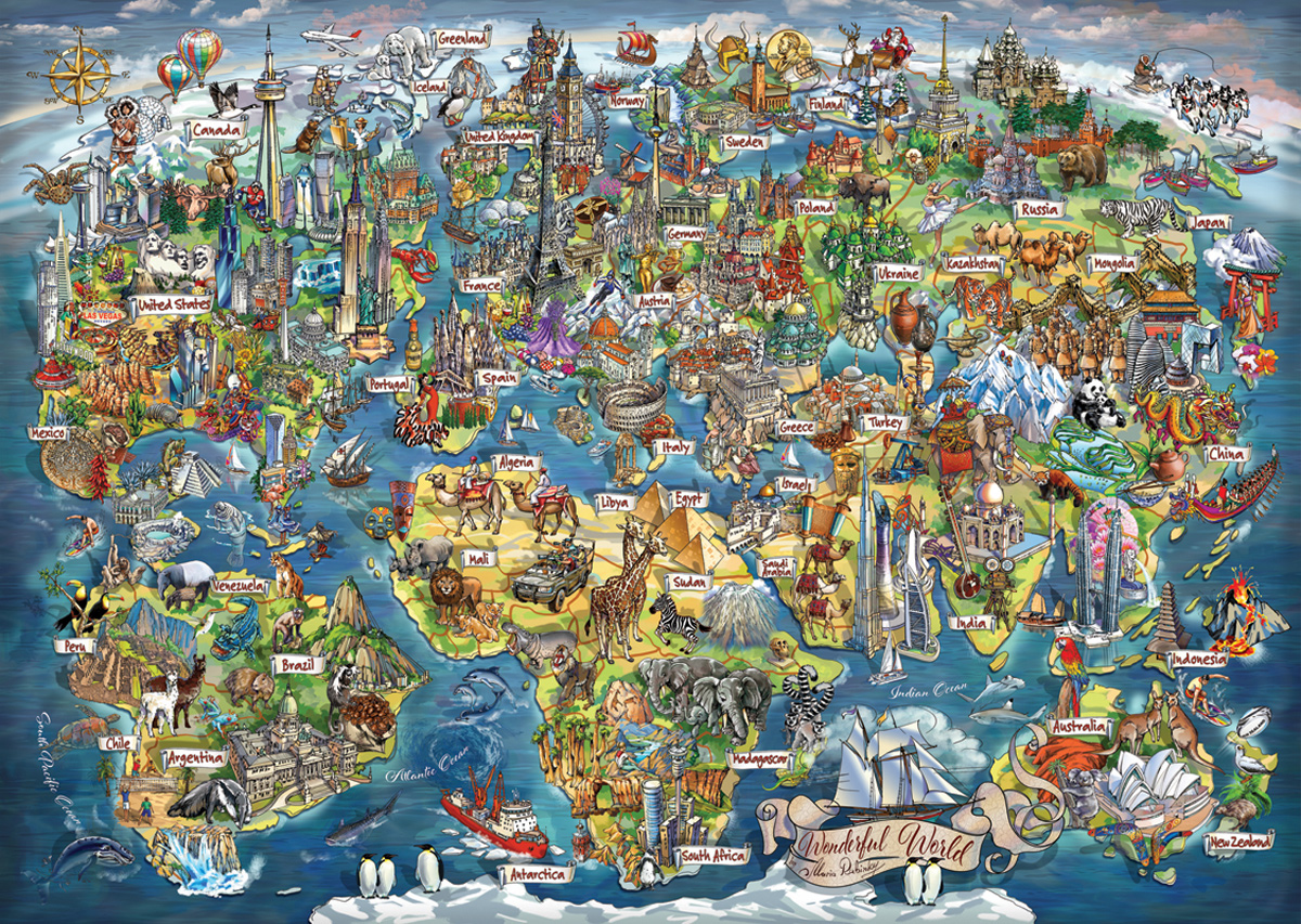 Anatolian Wonderful World Map 3000 PC Jigsaw Puzzle 4923