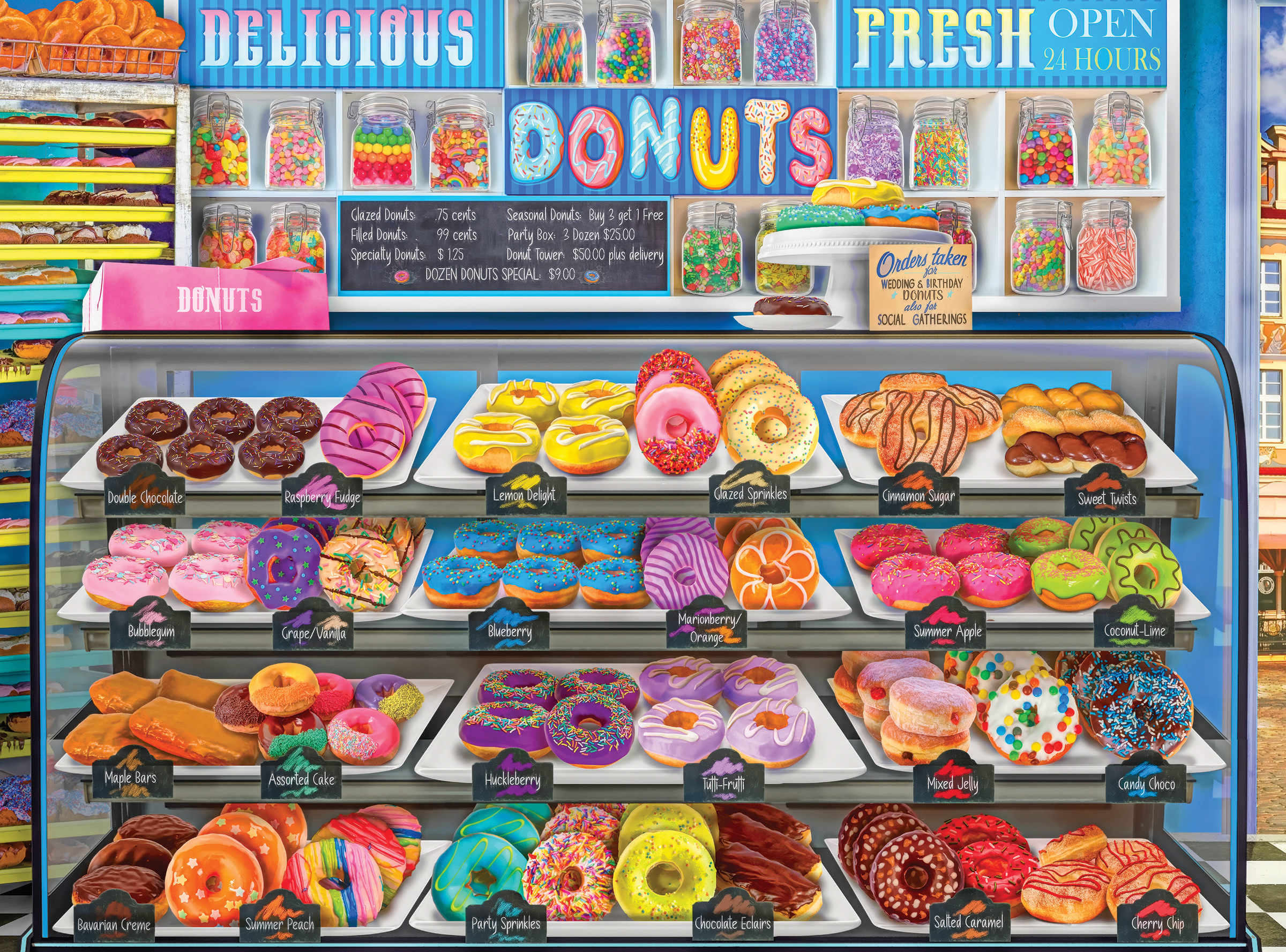 Delicious Donuts Daily - Scratch and Dent Food and Drink Jigsaw Puzzle