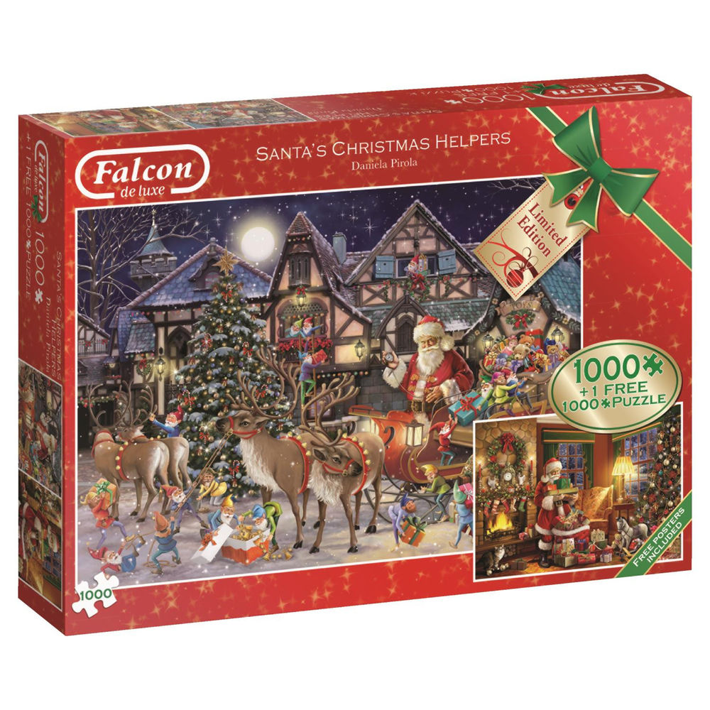 Santas Christmas Helpers 1000 Pieces Jumbo Puzzle Warehouse