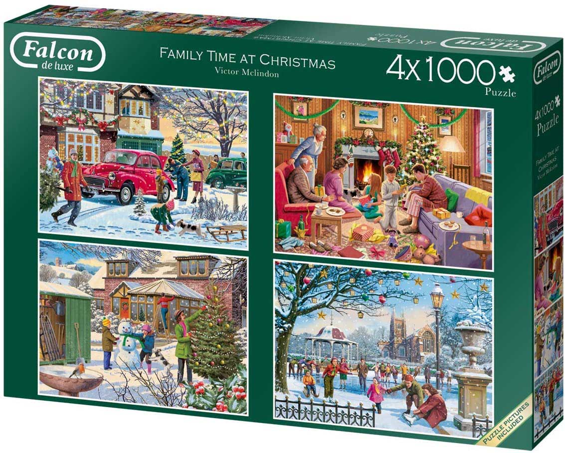 Family Time at Christmas, 1000 Pieces, Jumbo | Puzzle Warehouse