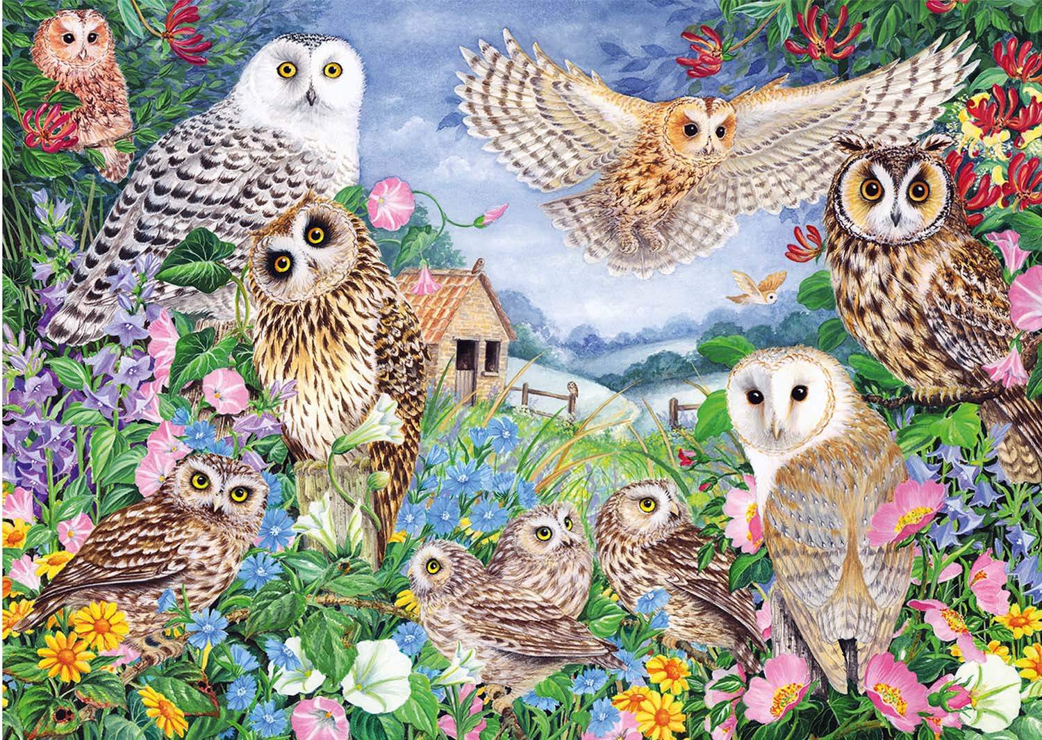 Owls in the Wood Birds Jigsaw Puzzle