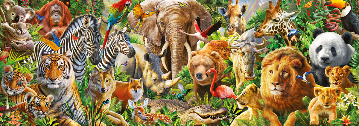 Wildlife Puzzle 1000 Piece Wild Animal Panorama Wild Animal Jigsaw by Jumbo 