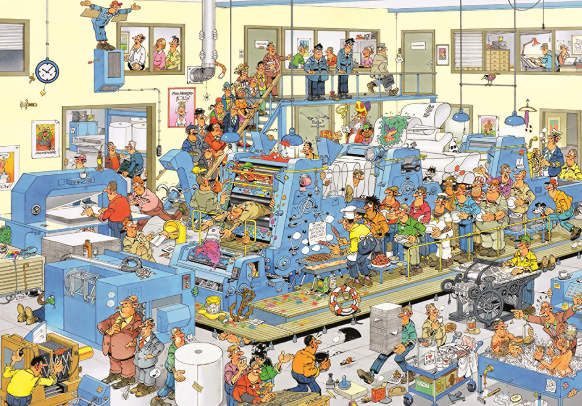 The Printing Office, 3000 Pieces, Jumbo | Puzzle Warehouse