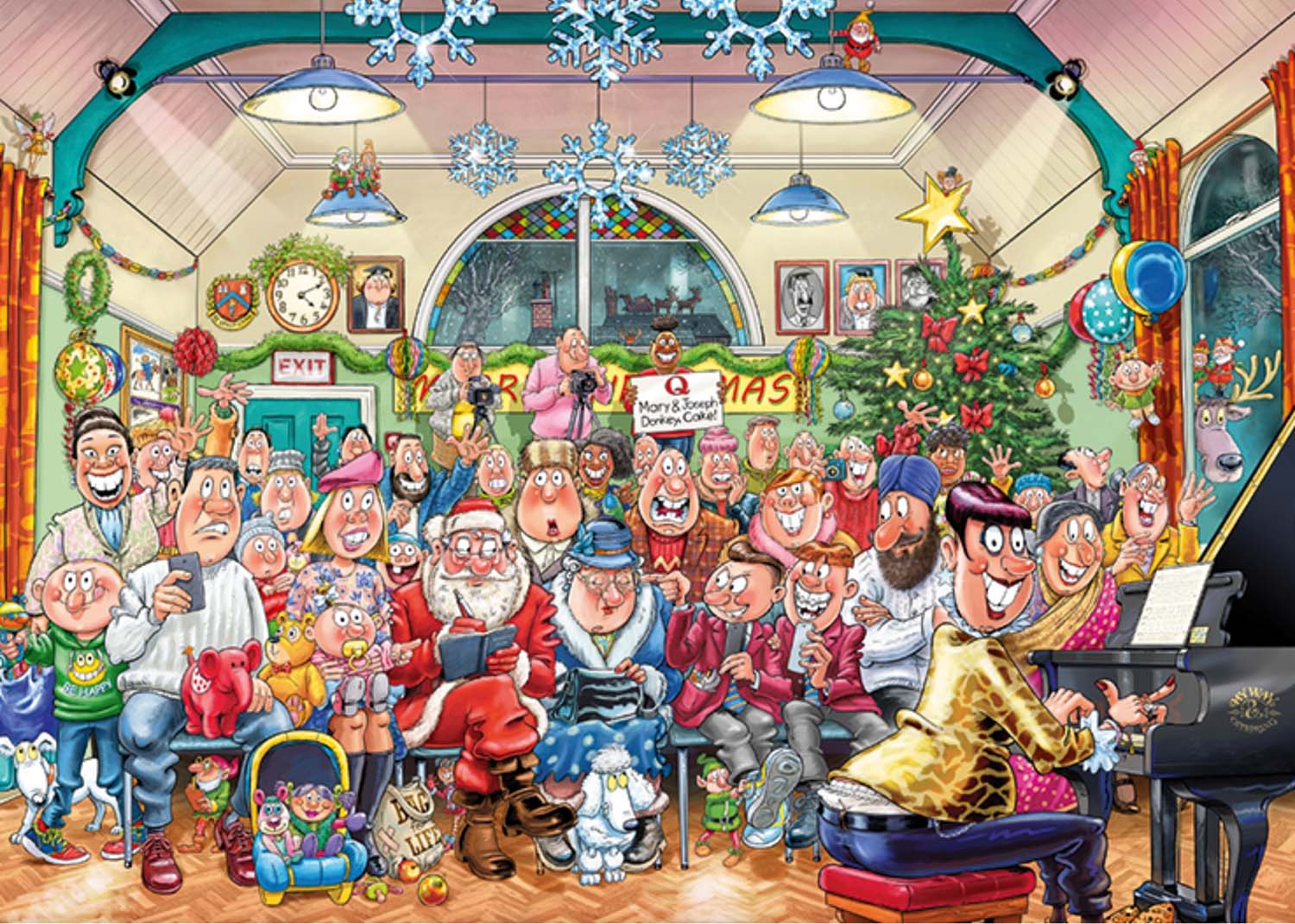 Wasgij Christmas 16: The Christmas Show! Humor Jigsaw Puzzle