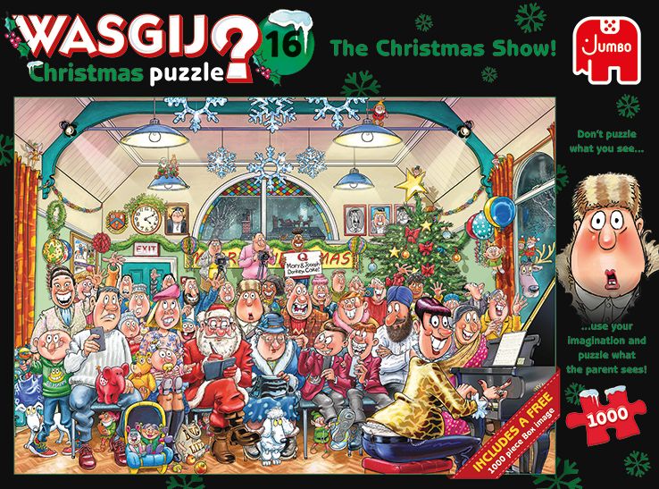 Wasgij Christmas Puzzle 16 The Christmas Show 2x1000 Jigsaw NEW SEALED