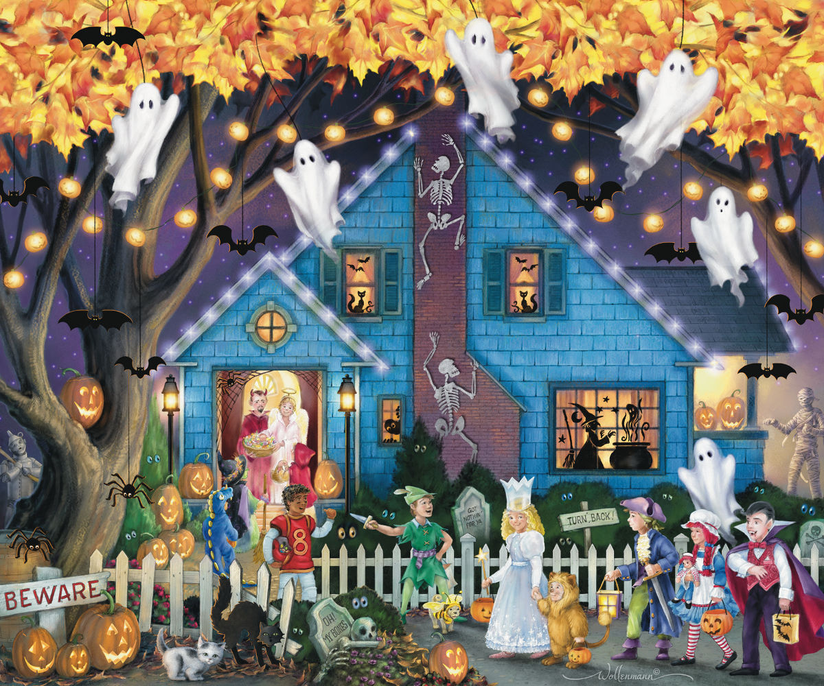 Ghostly Gathering Halloween Jigsaw Puzzle