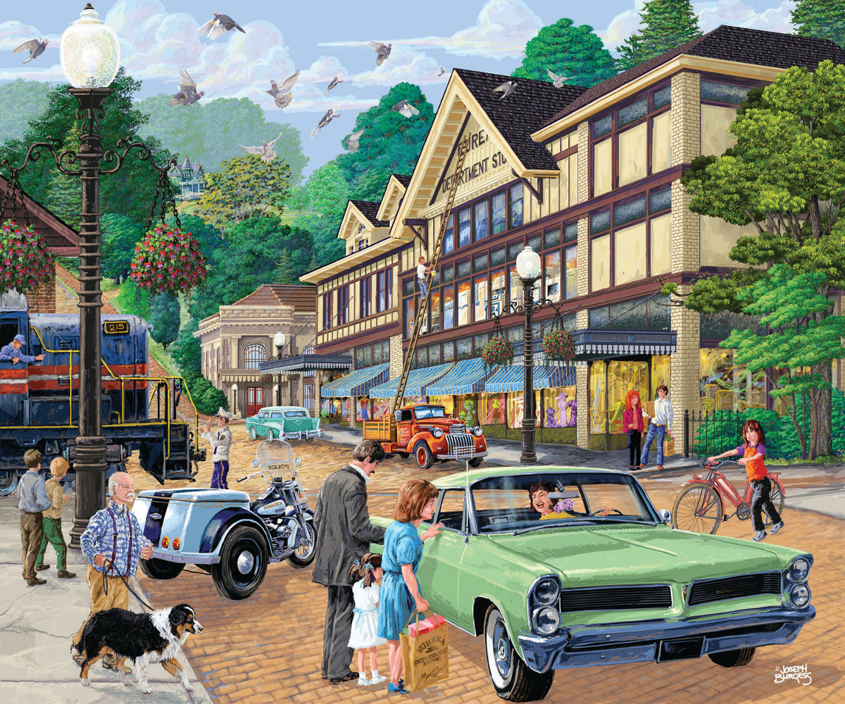 A Trip to Town - Scratch and Dent Americana Jigsaw Puzzle