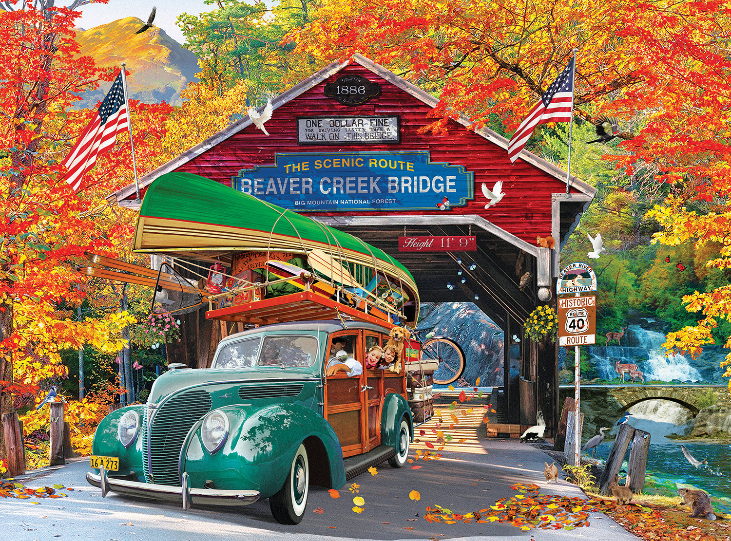 Covered Bridge - Scratch and Dent Travel Jigsaw Puzzle