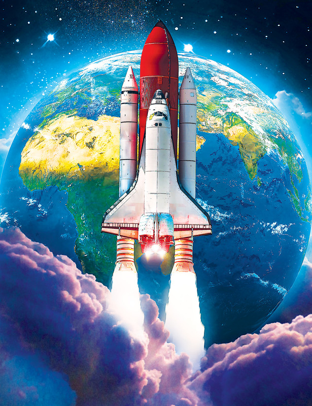 Space Shuttle Launch In Space Space Jigsaw Puzzle